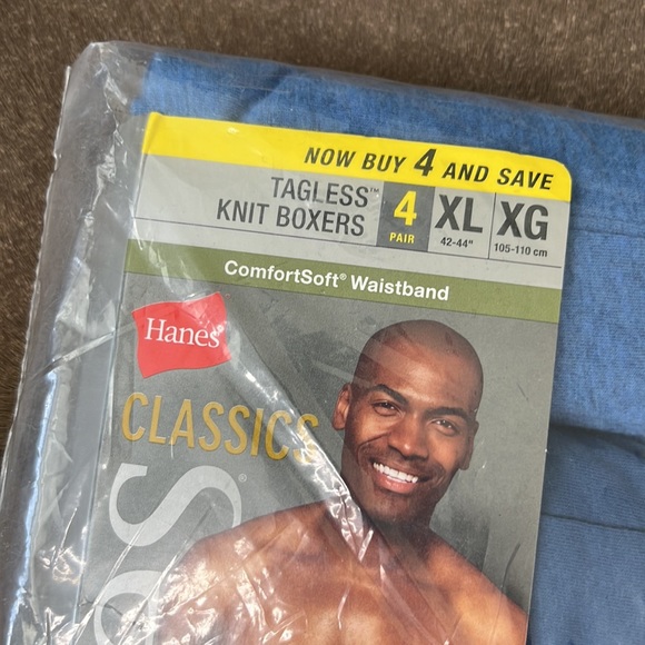 Hanes Knit Boxers Tagless XL Pkg of 4 Comfort Soft - Picture 3 of 6